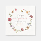 カミラバタフライワイルドフラワーガールベビーシャワー スタンダードカクテルナプキン (正面)