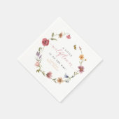 カミラバタフライワイルドフラワーガールベビーシャワー スタンダードカクテルナプキン (角)