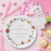 カミラバタフライワイルドフラワーガールベビーシャワー ペーパープレート (パーティー)