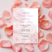 カミラピンクエレガントローズブライダルシャワー招待 招待状
