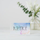 *~*カミング抽象芸術ウォーターカラーパステル霊気Ivy 名刺 (スタンド正面)