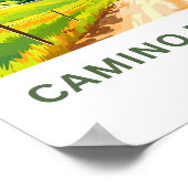 カミーノデサンティアゴスペイン旅行プリント ポスター (角)