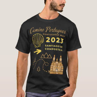 カミーノポルトガル語ウェイ2023サンティアゴ・デ・C Tシャツ