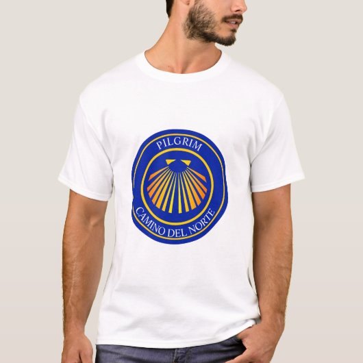 カミーノ・デル・ノルテの巡礼者 Tシャツ (正面)