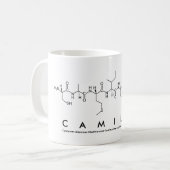 カミーユのペプチッド名前のマグ コーヒーマグカップ (正面左)