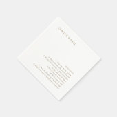 カミーユアンティークモダン金ゴールド結婚ズ スタンダードカクテルナプキン (角)