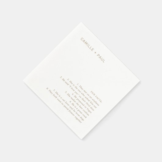 カミーユアンティークモダン金ゴールド結婚ズ スタンダードカクテルナプキン (角)