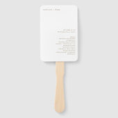 カミーユアンティーク金ゴールドモダン結婚式 プログラム ハンドファン (正面)