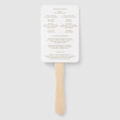 カミーユアンティーク金ゴールドモダン結婚式 プログラム ハンドファン (裏面)