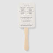 カミーユニュートラルモダン結婚式 プログラム ハンドファン (裏面)