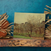 カミーユピサロ |1870年果樹園(カンバ油) フォトプラーク (側面)