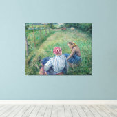カミーユ・ガールズ1882 by Camille Pissarro Canvas Art キャンバスプリント (インサイチュ (ウッドフロア))