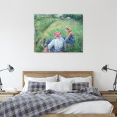 カミーユ・ガールズ1882 by Camille Pissarro Canvas Art キャンバスプリント (インサイチュ (寝室))