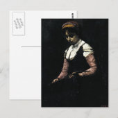 カミーユ・コロー – Mandolinを持つ女の子 ポストカード (正面/裏面)