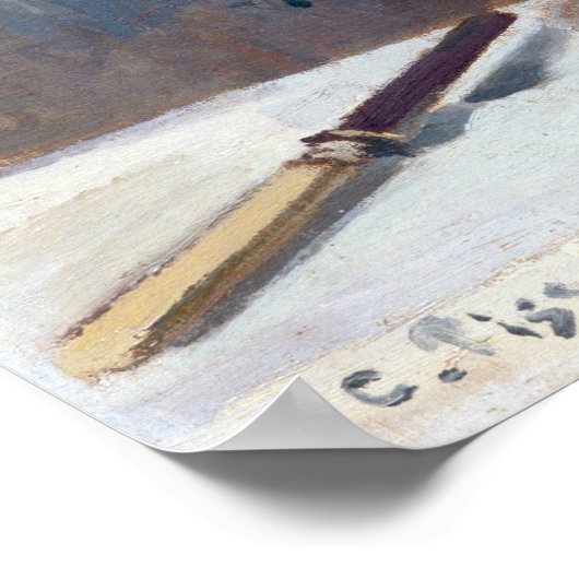 カミーユ・ピサロがリンゴの投手と共に生き残る ポスター (角)