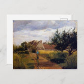 カミーユ・ピサロの村に入る ポストカード (正面/裏面)