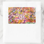 カミーユ・ピサロの開花の木々 長方形シール (バッグ)