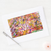 カミーユ・ピサロの開花の木々 長方形シール (封筒)