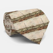 カミーユ・ピサロの「ル・アーヴルのパイロットの桟橋、霧の朝」 ネクタイ (ロール)