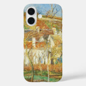 カミーユ・ピサロの『冬の村の角、赤い屋根』 Case-Mate iPhoneケース (裏面)