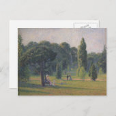 カミーユ・ピサロ – ガーデンズアットキュー,サンセット ポストカード (正面/裏面)