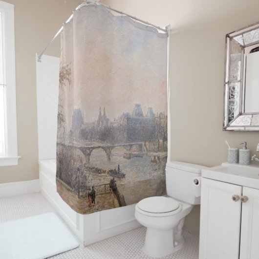 カミーユ・ピサロ – ザシーヌとルーヴル シャワーカーテン (インサイチュ)