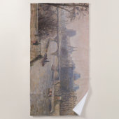 カミーユ・ピサロ – ザシーヌとルーヴル ビーチタオル (正面)