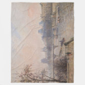 カミーユ・ピサロ – ザシーヌとルーヴル フリースブランケット (正面)