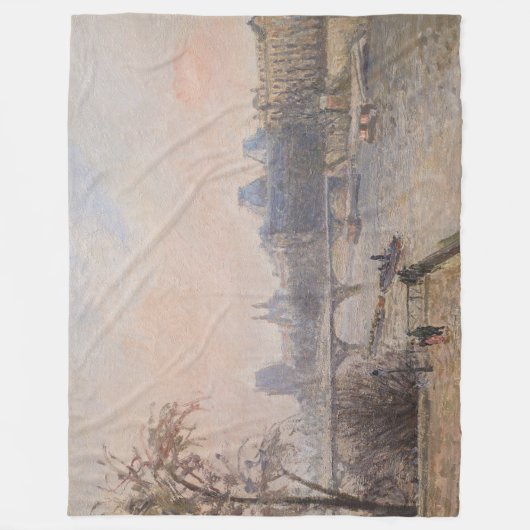 カミーユ・ピサロ – ザシーヌとルーヴル フリースブランケット (正面)