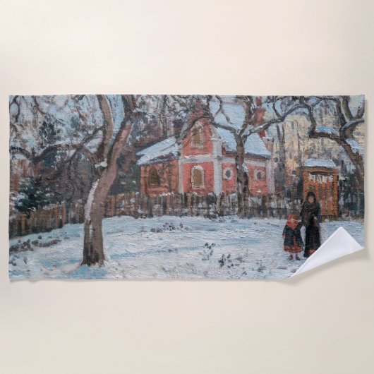 カミーユ・ピサロ – チャタイグナイザーLouvecienne ビーチタオル (正面)