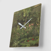 カミーユ・ピサロ|バラ園 スクエア壁時計 (傾斜)