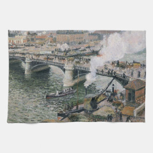 カミーユ・ピサロ・ポンボイエルデ絵画ュー キッチンタオル