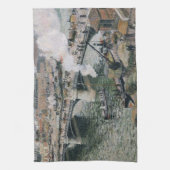 カミーユ・ピサロ・ポンボイエルデ絵画ュー キッチンタオル (縦)