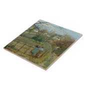 カミーユ・ピサロ|塀1872年(キャンバスの油) タイル (側面)