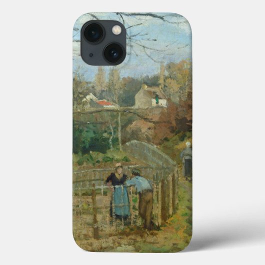 カミーユ・ピサロ|塀1872年(キャンバスの油) Case-Mate iPhoneケース (裏面)