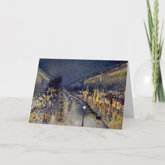 カミーユ・ピサロ - 夜のブルバール・モンマルトル カード (正面)