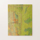 カミーユ・ピサロ|羊飼いそして教会の ジグソーパズル (縦)