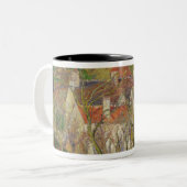 カミーユ・ピサロ|赤い屋根、かVのコーナー ツートーンマグカップ (正面左)