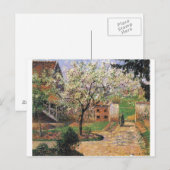 カミーユ・ピサロ – 開花梅1894エラグニー ポストカード (正面/裏面)