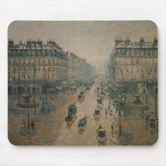 カミーユ・ピサロ| Avenue de L'Opera、パリ1898年 マウスパッド (正面)