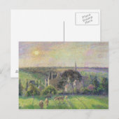 カミーユ・ピサロ| Eragnyの教会そして農場、 ポストカード (正面/裏面)