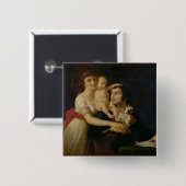 カミーユDesmoulins彼の妻Lucileおよび彼等の 缶バッジ (正面&裏面)