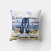 カミーユGrimshawのビーチのマルガリータの人魚の枕 クッション (裏面)