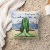 カミーユGrimshawのビーチのPina Coladaの人魚の枕 クッション (ブランケット)