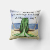 カミーユGrimshawのビーチのPina Coladaの人魚の枕 クッション (裏面)