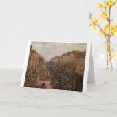 カミーユPissarr著通りのMontmartreの謝肉祭 カード (黄色い花)