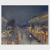 カミーリピサロブールバードモンマルトルブルーナイト ラッピングペーパー (フラット)