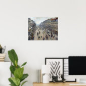 カミーリピサロブールバードモンマルトル、朝 ポスター (ホームオフィス)