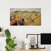 カミーリピサロ – ザハーベスト1882油穀物農場 ポスター (ホームオフィス)