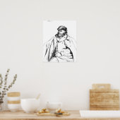 カミーリピサロ |セザンヌポートレート, 1874 ポスター (キッチン)